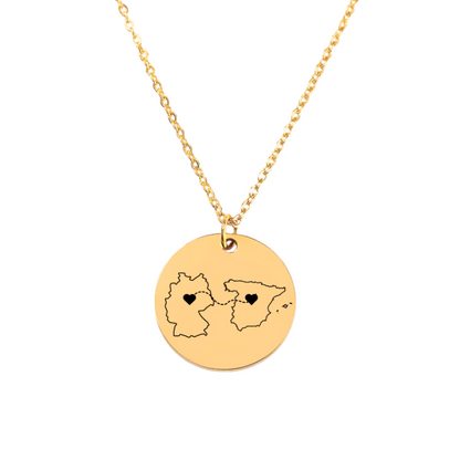 Personalized Long-Distance Relationship Necklace